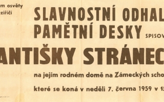 Spisovatelka Františka Stránecká se narodila v Meziříčí